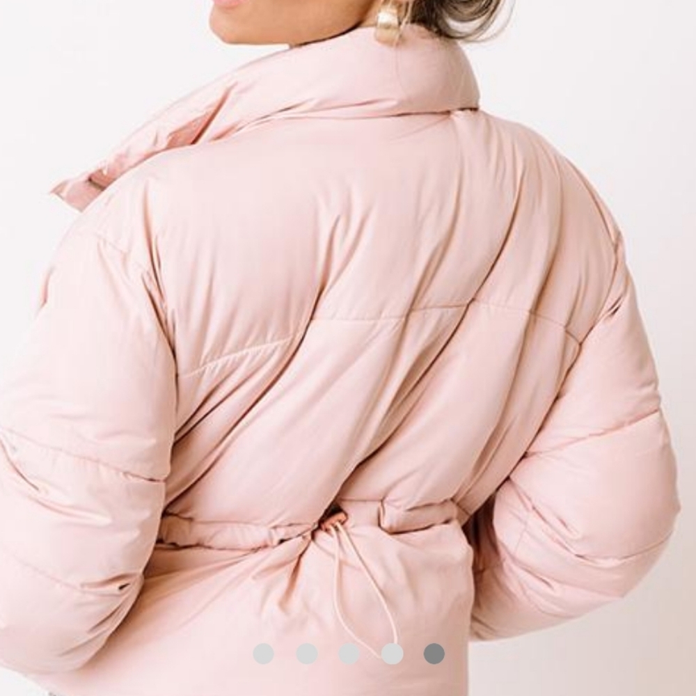 In a flurry pink puffer jacket - Picture 2 of 4